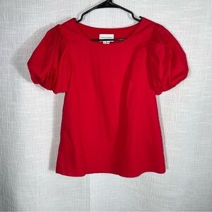 Charlotte Russe Red Puff Sleeve Top